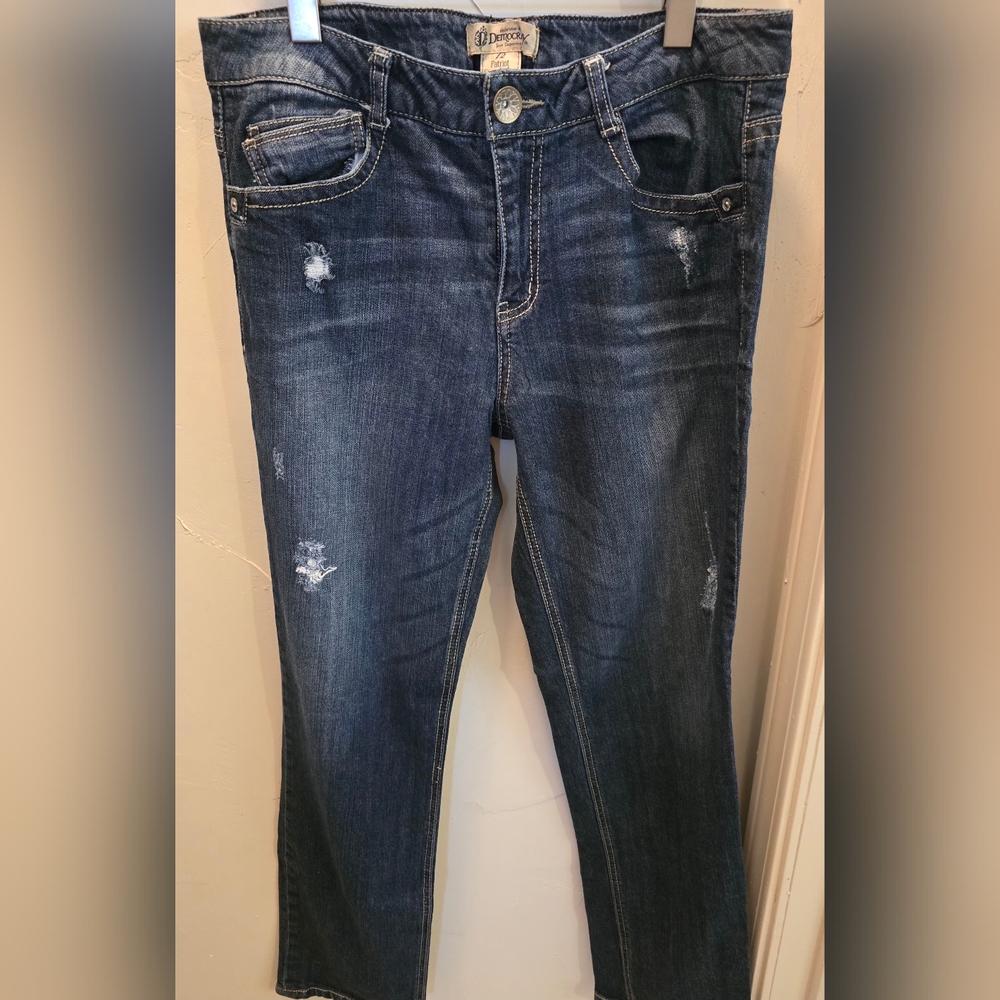 Democracy Dark Blue Straight Leg Jeans 12 x 30 - Picture 2 of 5
